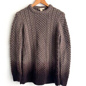 Michael Kors Main Label Brown Ombre Chunky Merino Wool Sweater S